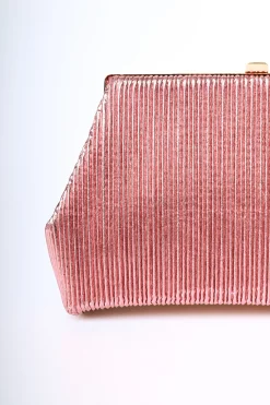 Pochette in plissé lamé
