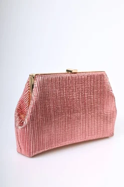 Pochette in plissé lamé