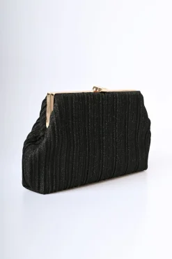 Pochette in plissé lamé