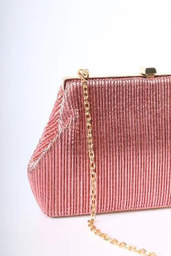 Pochette in plissé lamé