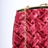 Pochette in velluto intrecciato