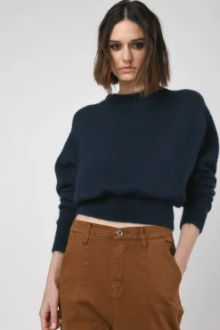 Pull crop misto lana mohair