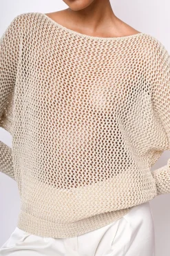 Pull in lurex crochet
