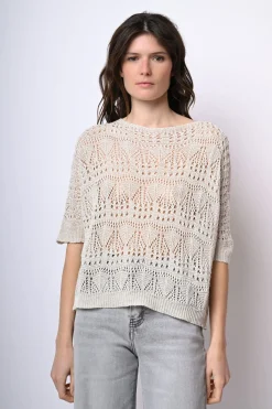Pull in maglia crochet