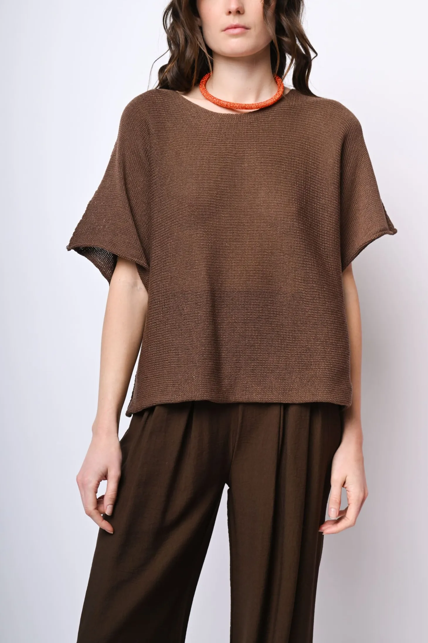 Pull in maglia misto cotone