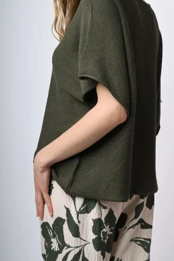 Pull in maglia misto cotone