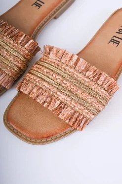 Sandali con fascia sfrangiata