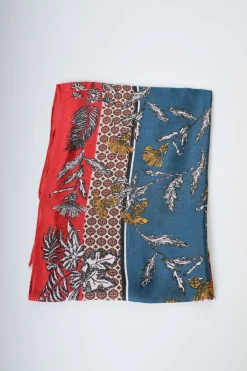 Sciarpa a stampa patchwork floreale