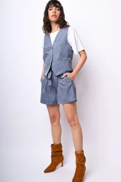 Shorts a stampa gessata