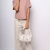 T shirt con fiocchi in strass