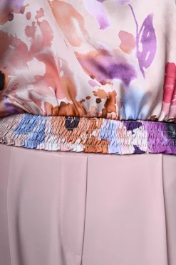 Top allamericana con stampa floreale