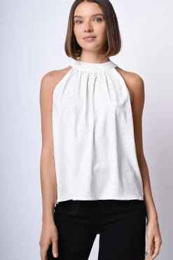 Top allAmericana con strass