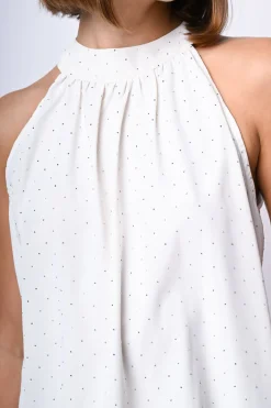 Top allAmericana con strass