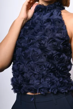 Top con rose 3D