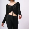 Top crochet con coulisse