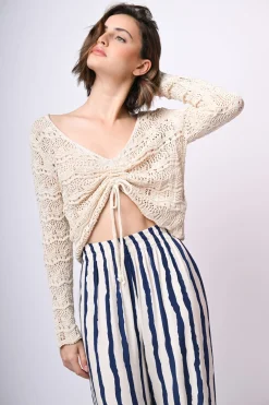 Top crochet con coulisse