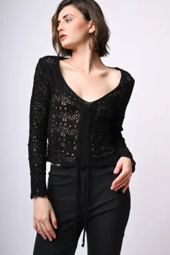 Top crochet con coulisse