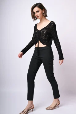 Top crochet con coulisse