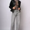 Top in tulle a stampa animalier
