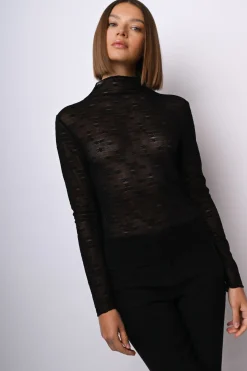 Top in tulle floreale