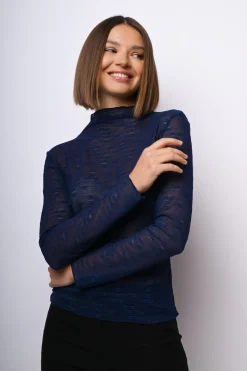 Top in tulle floreale