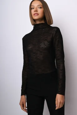 Top in tulle floreale