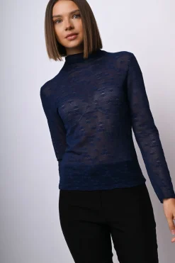 Top in tulle floreale
