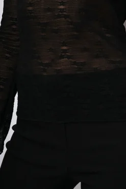 Top in tulle floreale
