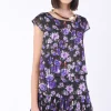 Top manica aletta fantasia flower