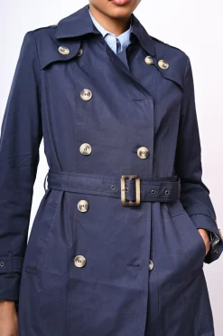 Trench doppiopetto con cintura