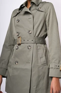 Trench doppiopetto con cintura