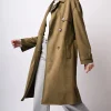 Trench in faux suede