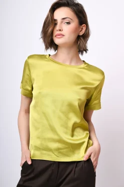 T-shirt in raso di viscosa