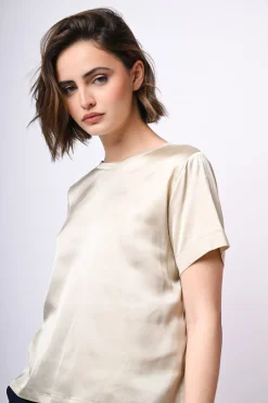 T-shirt in raso di viscosa