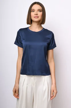 T-shirt in raso di viscosa