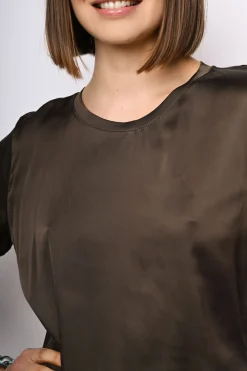 T-shirt in raso di viscosa