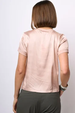 T-shirt in raso di viscosa