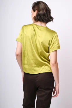 T-shirt in raso di viscosa