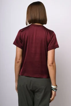 T-shirt in raso di viscosa