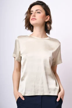T-shirt in raso di viscosa