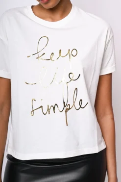 T-shirt Keep Life Simple in cotone