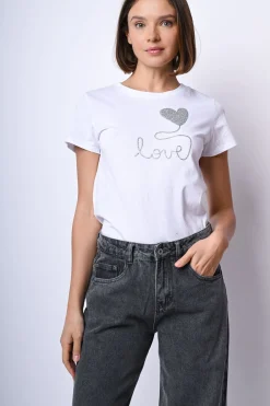 T-shirt Love in cotone