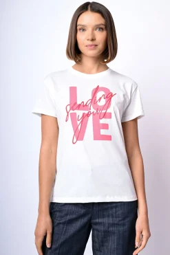 T-shirt Sending You Love in cotone