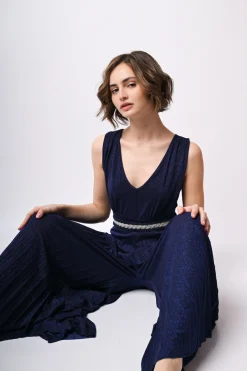 Tuta plissé in lurex