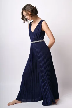 Tuta plissé in lurex